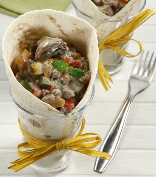 Imagem receita Wrap com carne picada