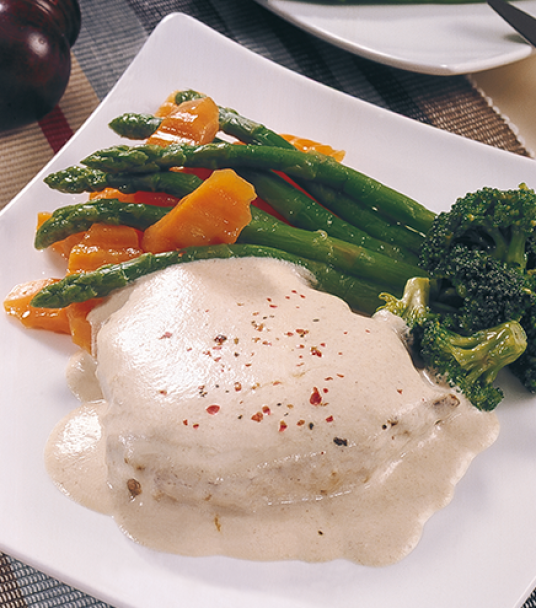 Imagem receita Bifes de vaca com molho de natas com cogumelos