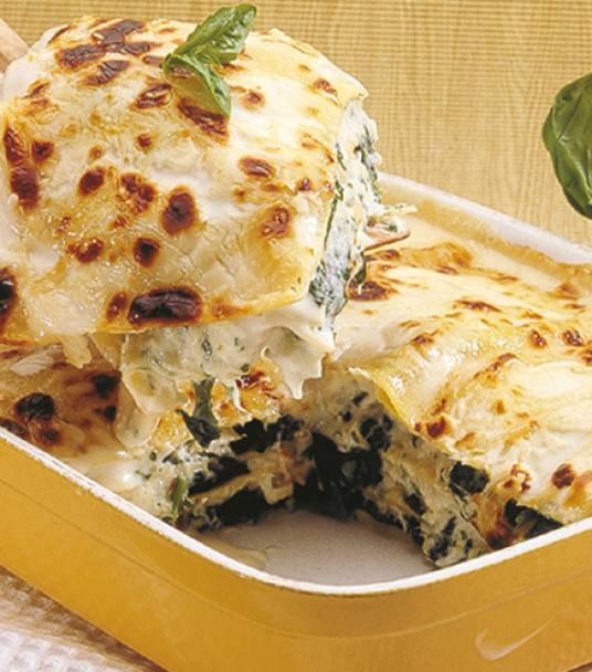 Imagem receita Lasanha de peixe e espinafres