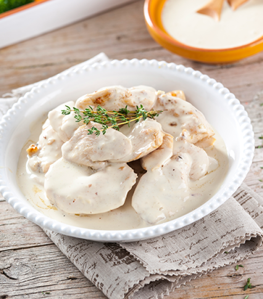Imagem receita Escalopes de frango salteados com molho de cogumelos