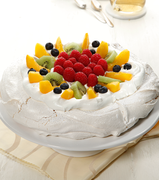 Imagem receita Pavlova de baunilha e frutos