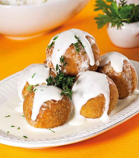 Imagem receita Almôndegas com molho de queijo