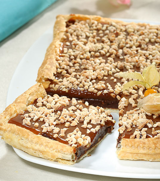 Imagem receita Folhado de chocolate e caramelo