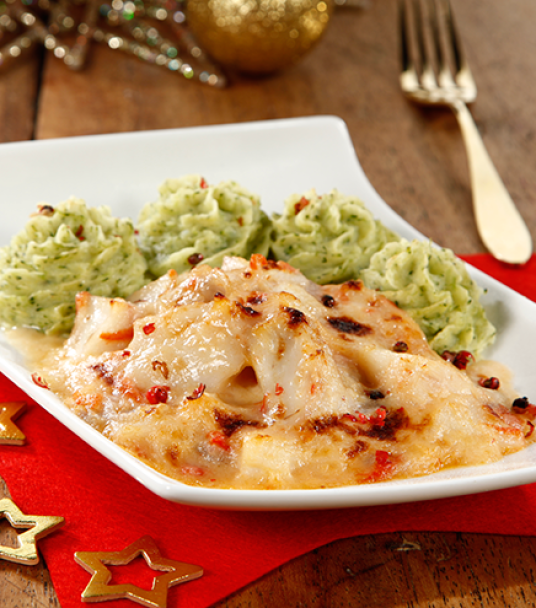 Imagem receita Bacalhau com béchamel e puré