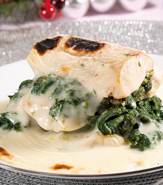 Imagem receita Filetes de pescada com espinafres