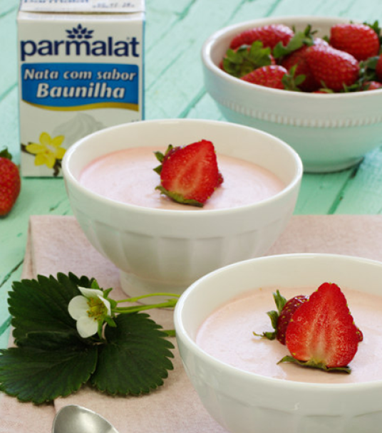 Imagem receita Mousse de Morango