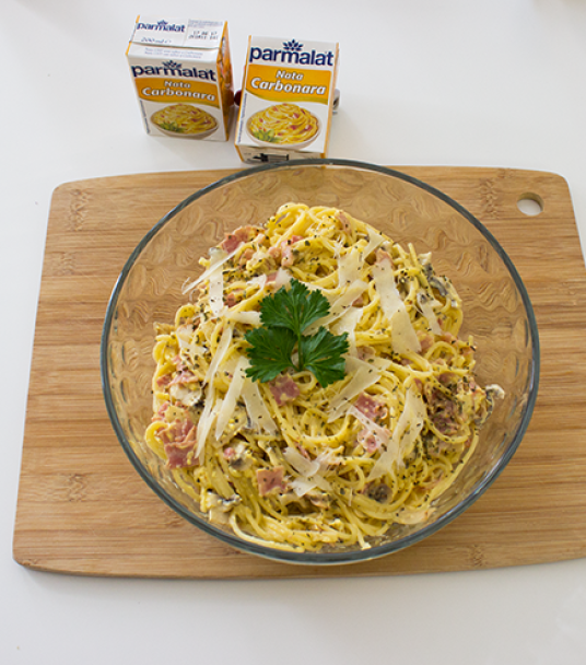 Imagem receita Esparguete à carbonara