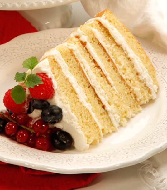 Imagem receita Bolo de lima com recheio de baunilha