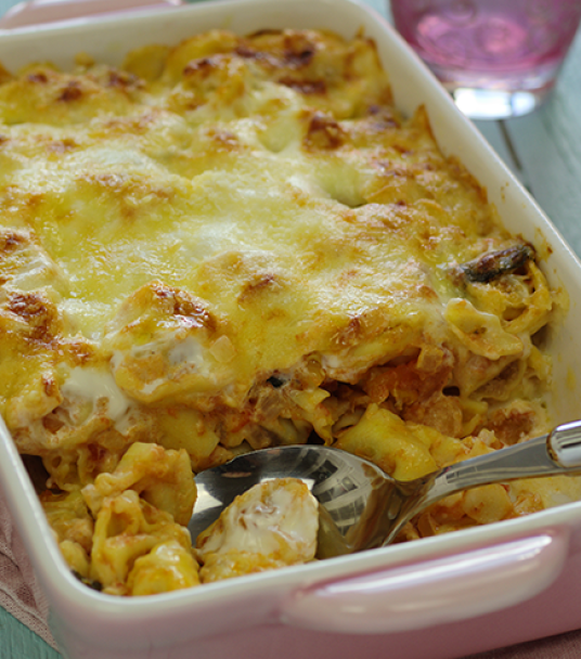 Imagem receita Tortellini no forno