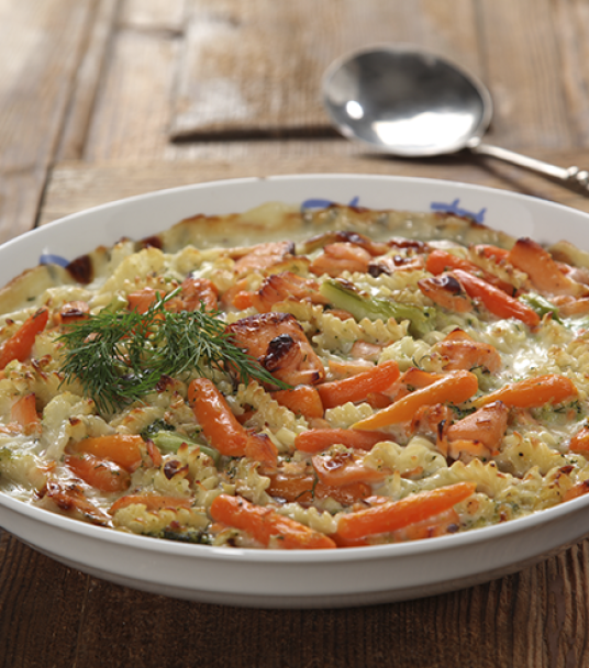 Imagem receita Gratinado de salmão com legumes