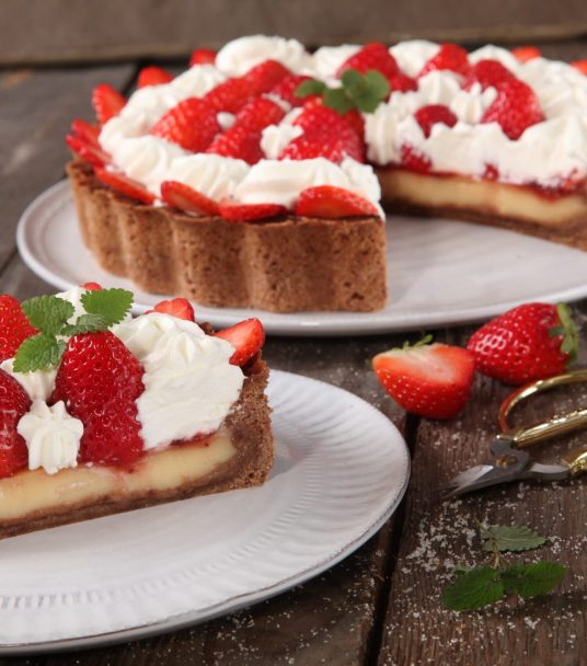 Imagem receita Tarte de nata e morango