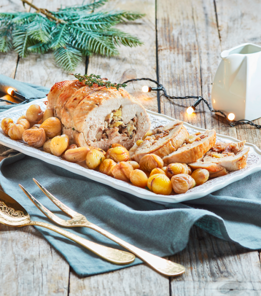 Imagem receita Peru Recheado Com Cogumelos e Castanhas