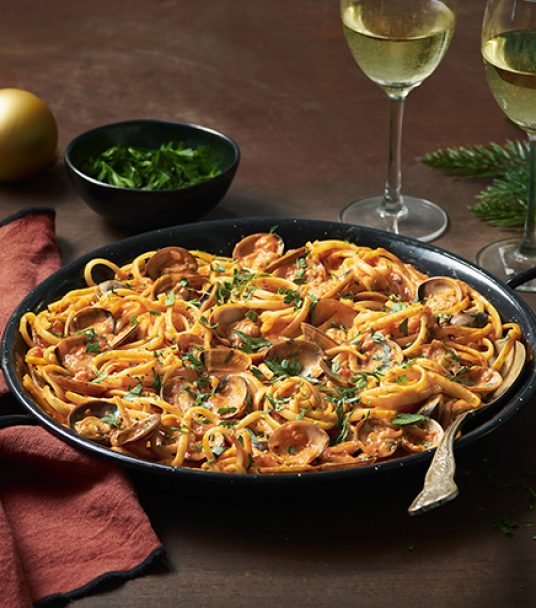 Imagem receita Pasta com Amêijoas e Molho de Natas e Pimentos