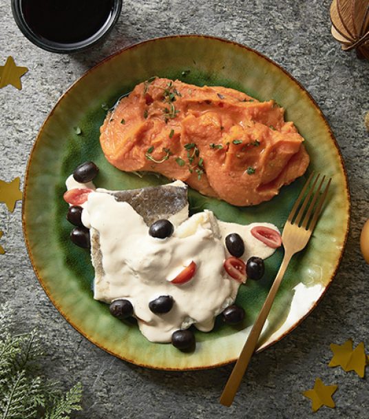 Imagem receita Bacalhau Fresco com Alcaparras e Puré de Batata Doce