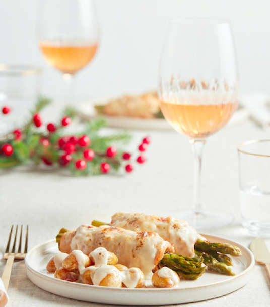 Imagem receita Rolinhos de peru com espargos